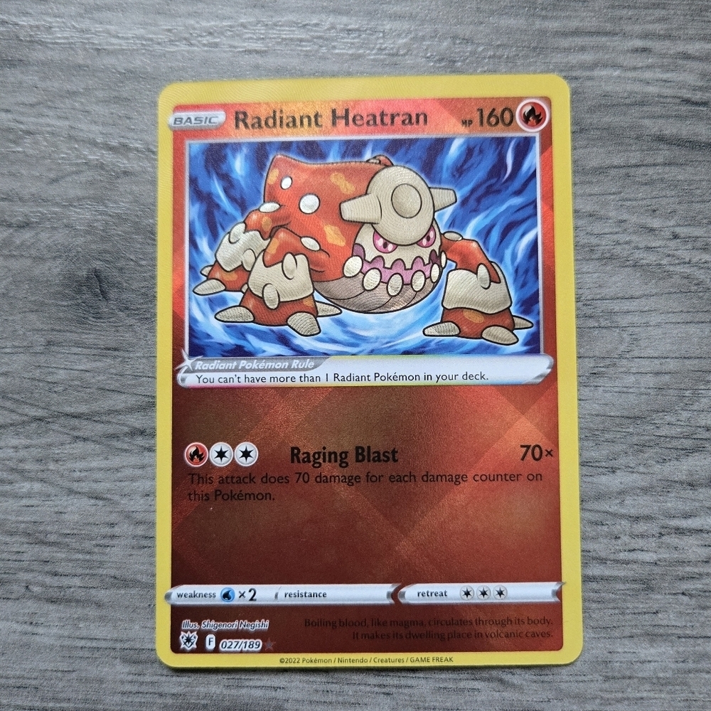 Radiant Heatran #27 Pokemon Astral Radiance Holo Card